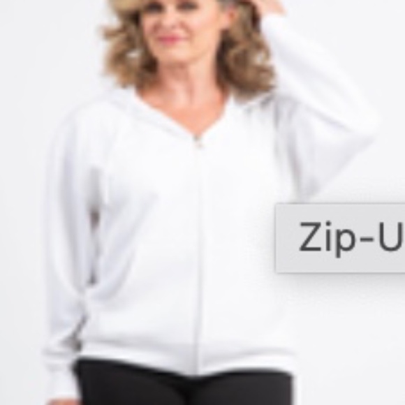 SOFT White Zip Hoodie, Stretchy XL NWT - Picture 10 of 10